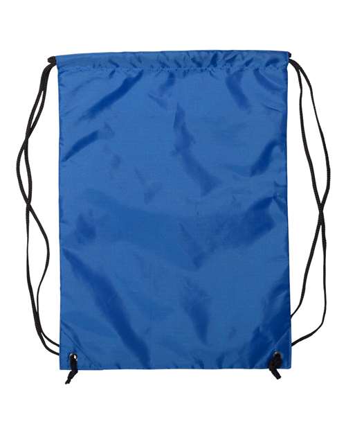 Zippered Drawstring Backpack - Royal