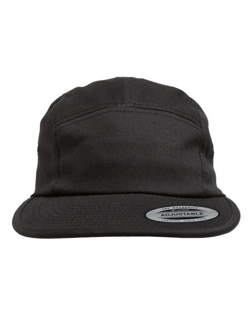 Classic Jockey Flat Bill Cap - Black