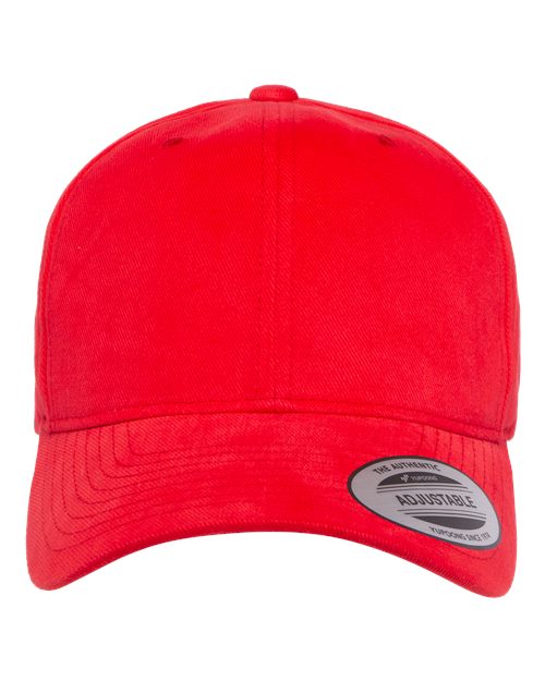 Structured Brushed Twill Cap - Red