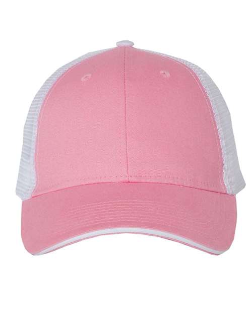 Sandwich Trucker Cap - Pink/ White