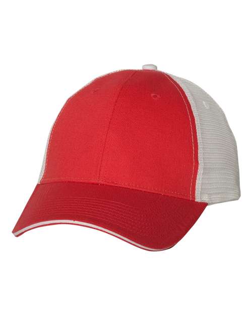 Sandwich Trucker Cap - Red/ White