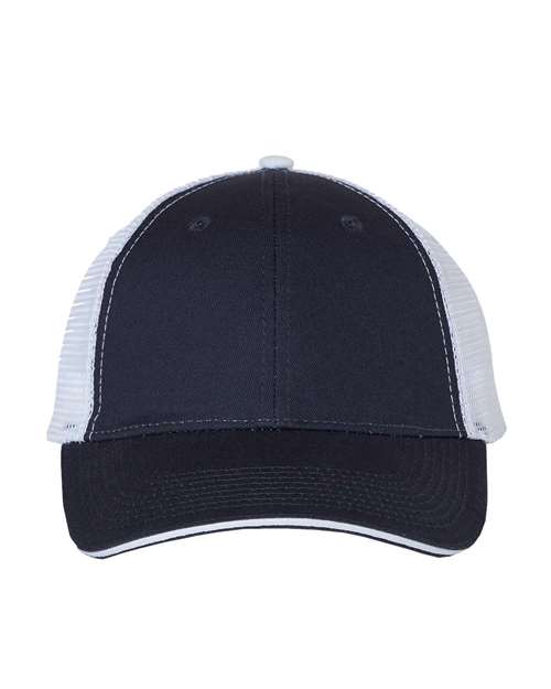 Sandwich Trucker Cap - Navy/ White