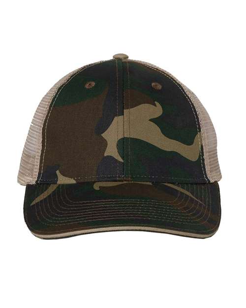 Sandwich Trucker Cap - Green Camo/ Tan