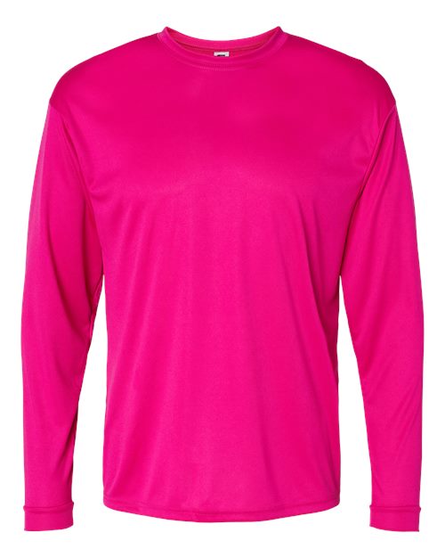 Unisex Performance Long Sleeve T-Shirt - Hot Pink