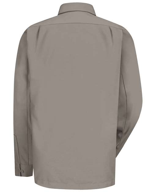 Men's Long Sleeve Work Shirt - Silver Grey