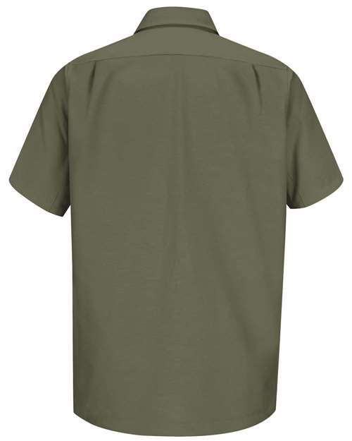 Men's Short Sleeve Work Shirt - Olive Green