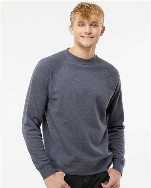 Unisex Special Blend Raglan Crewneck Sweatshirt - Midnight Navy