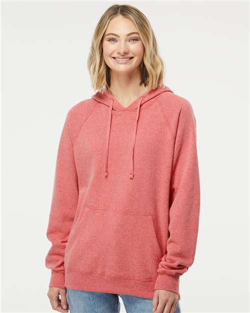 Unisex Special Blend Raglan Hooded Sweatshirt - Pomegranate
