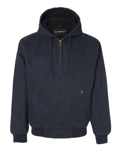 Men's Cheyenne Boulder Cloth™ Hooded Jacket with Tricot Quilt Lining - Navy