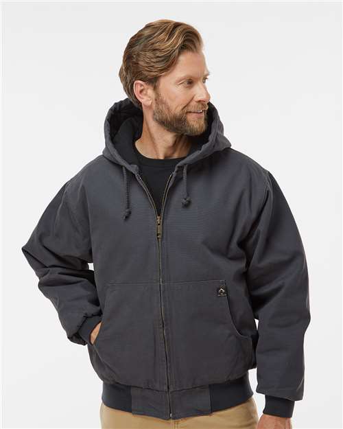 Men's Tall Cheyenne Boulder Cloth™ Hooded Jacket with Tricot Quilt Lining - Charcoal