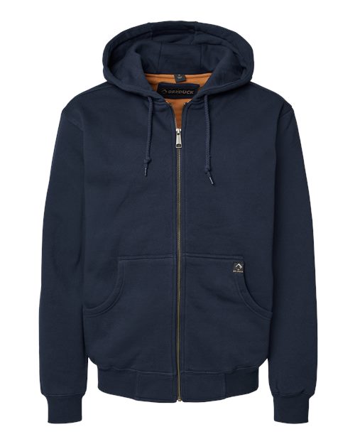 Men's Tall Crossfire Heavyweight Power Fleece Hooded Jacket with Thermal Lining - Navy