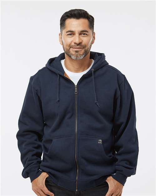 Men's Tall Crossfire Heavyweight Power Fleece Hooded Jacket with Thermal Lining - Navy