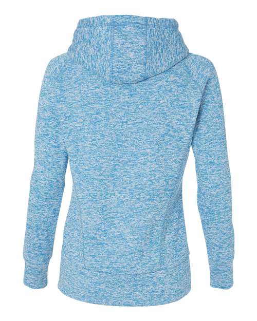 Women’s Cosmic Fleece Hooded Sweatshirt - Electric Blue/ Neon Green