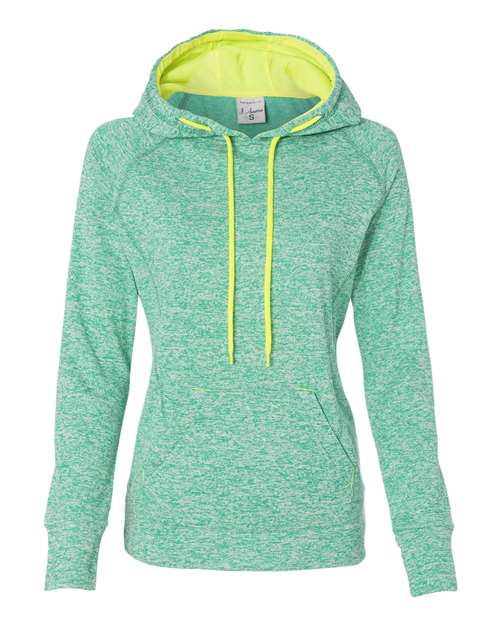 Women’s Cosmic Fleece Hooded Sweatshirt - Emerald/ Neon Yellow