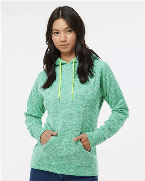 Women’s Cosmic Fleece Hooded Sweatshirt - Emerald/ Neon Yellow