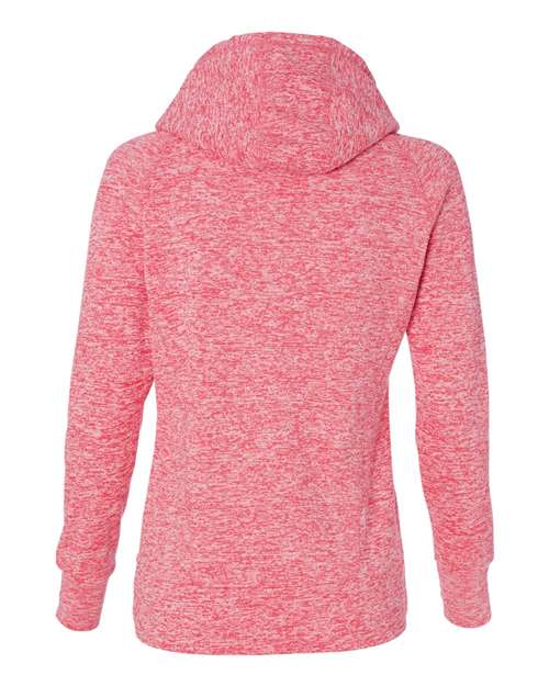 Women’s Cosmic Fleece Hooded Sweatshirt - Fire Coral/ Magenta