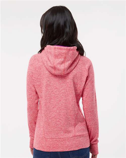 Women’s Cosmic Fleece Hooded Sweatshirt - Fire Coral/ Magenta
