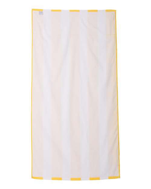 Cabana Stripe Velour Beach Towel - Sunlight