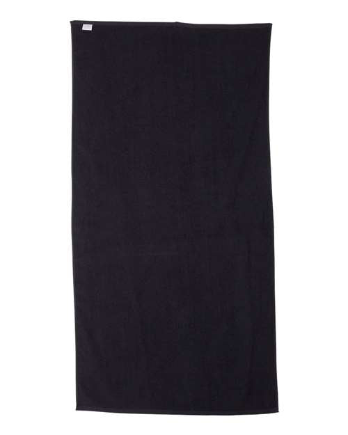 Velour Beach Towel - Black