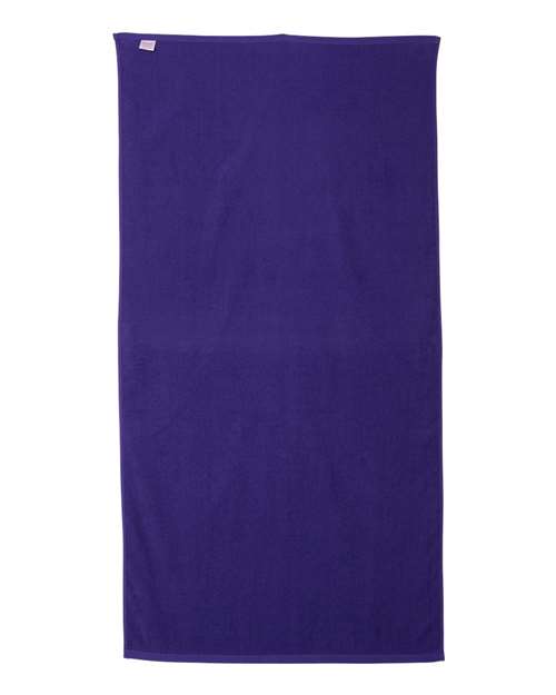 Velour Beach Towel - Purple
