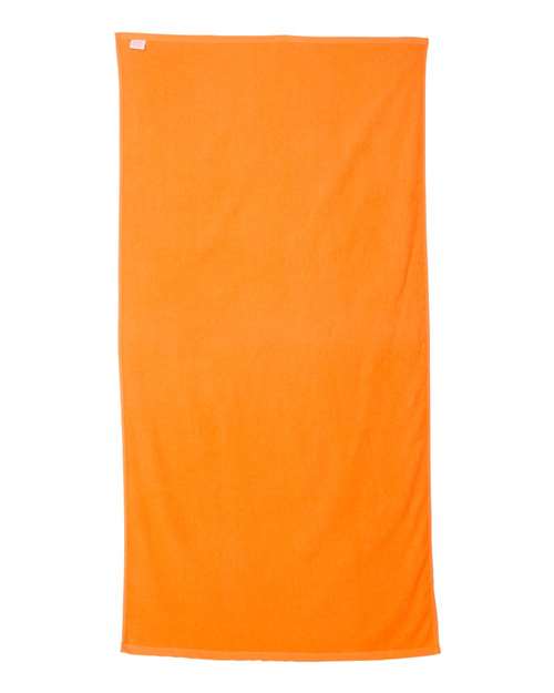 Velour Beach Towel - Tangerine