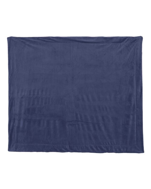 Micro Mink Sherpa Blanket - Navy