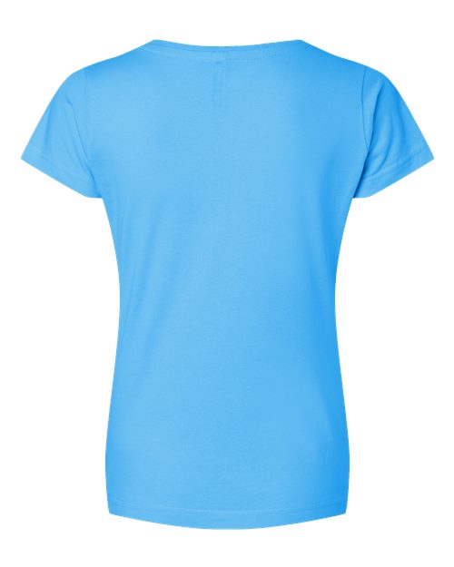Women's Fine Jersey V-Neck Tee - Aqua
