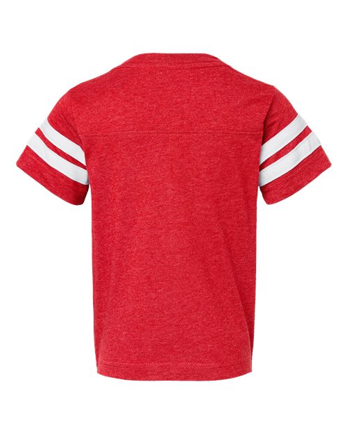 Youth Football Fine Jersey Tee - Vintage Red/ White