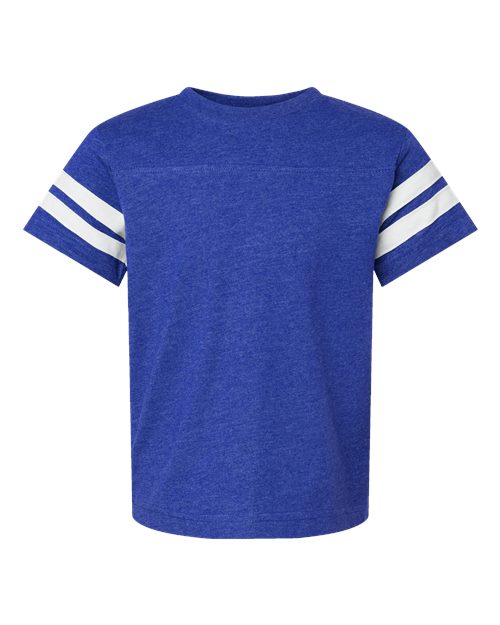 Youth Football Fine Jersey Tee - Vintage Royal/ White