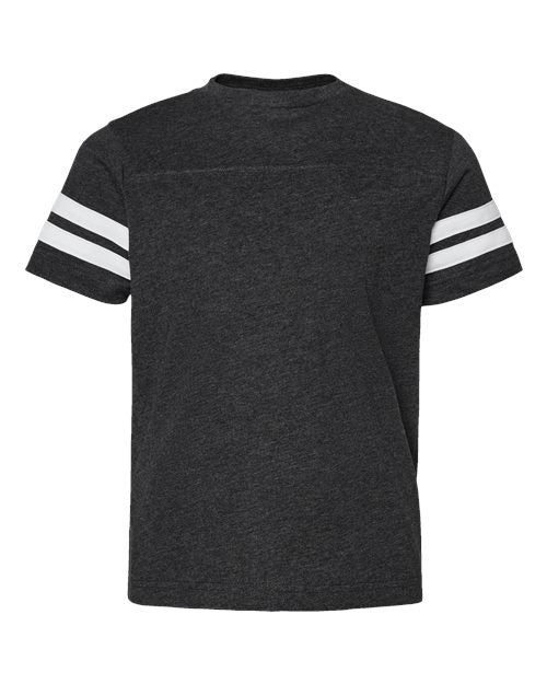 Youth Football Fine Jersey Tee - Vintage Smoke/ White