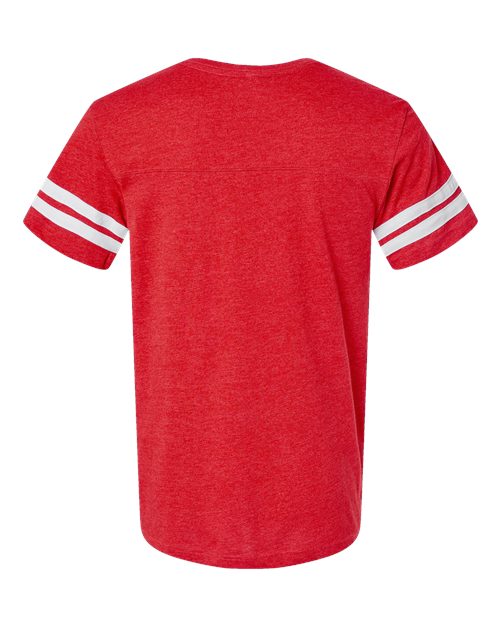 Men's Football Fine Jersey Tee - Vintage Red/ White