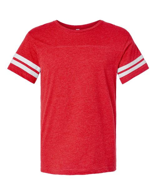 Men's Football Fine Jersey Tee - Vintage Red/ White