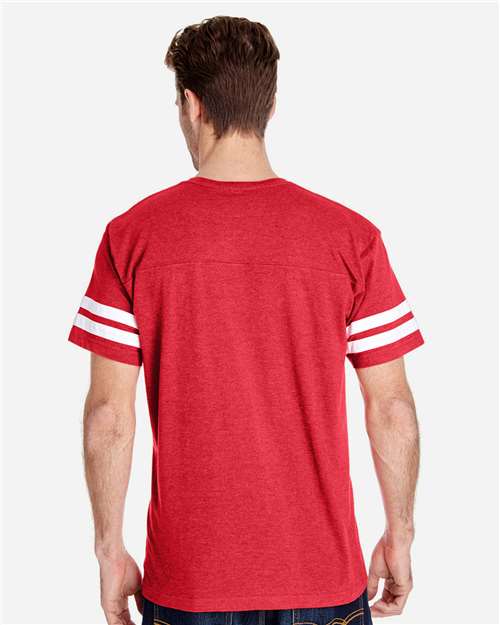 Men's Football Fine Jersey Tee - Vintage Red/ White