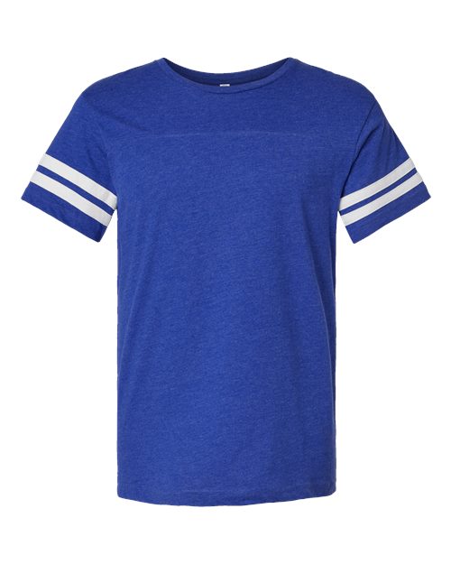 Men's Football Fine Jersey Tee - Vintage Royal/ White