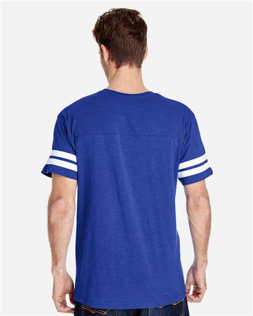 Men's Football Fine Jersey Tee - Vintage Royal/ White