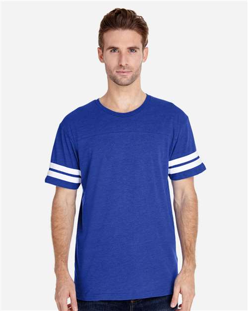 Men's Football Fine Jersey Tee - Vintage Royal/ White