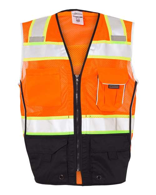 Unisex Premium Black Series® Black Bottom Class 2 Vest - Orange