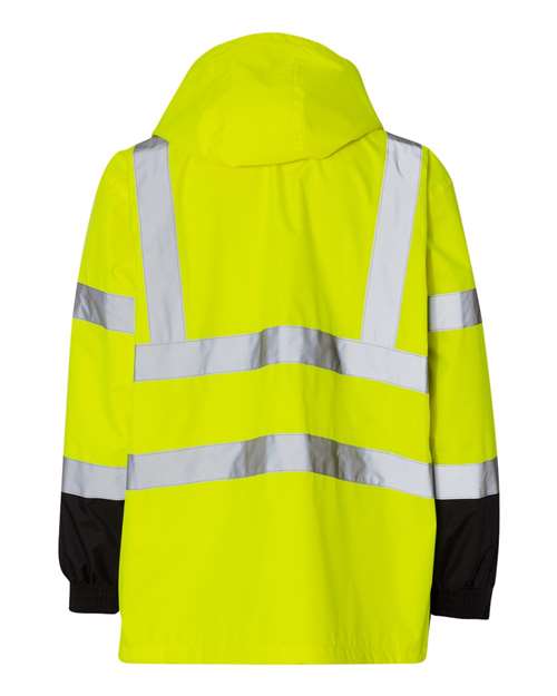 Unisex Storm Cover Waterproof Rain Jacket - Lime
