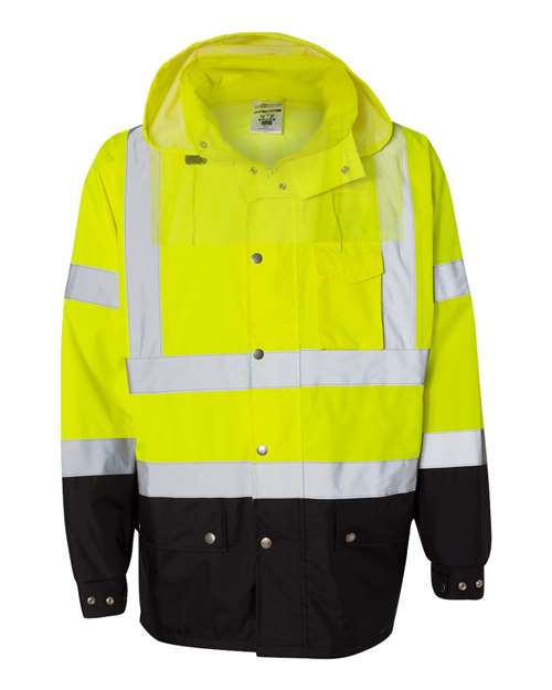 Unisex Storm Cover Waterproof Rain Jacket - Lime