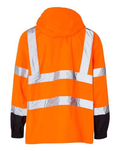 Unisex Storm Cover Waterproof Rain Jacket - Orange