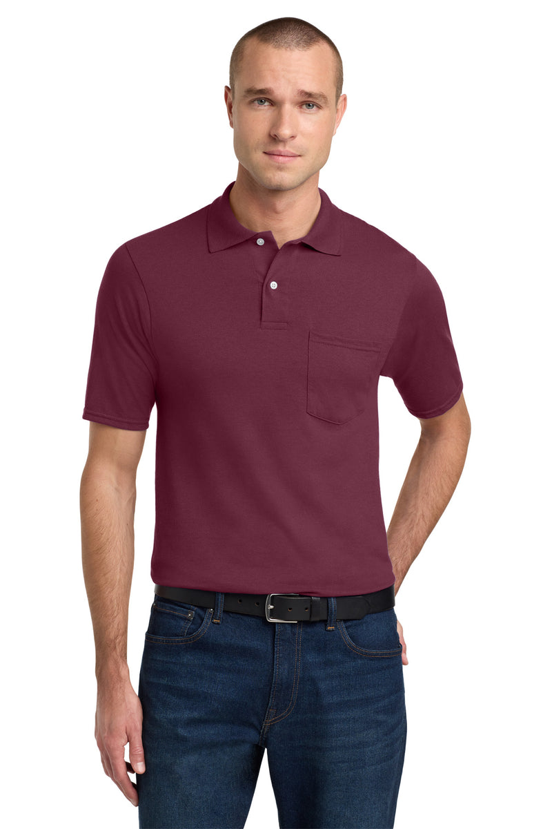 Jerzees Dri-Power Pocket Sport Shirt - Maroon
