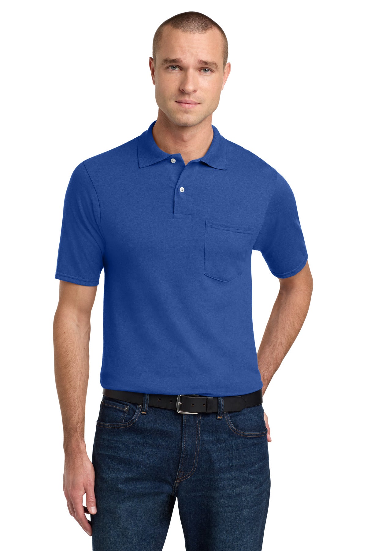 Jerzees Dri-Power Pocket Sport Shirt - Royal