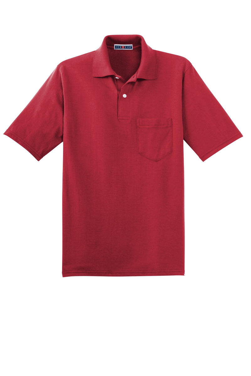 Jerzees Dri-Power Pocket Sport Shirt - True Red