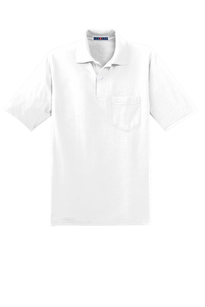 Jerzees Dri-Power Pocket Sport Shirt - White