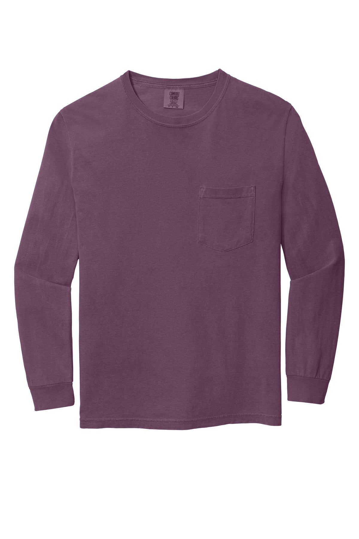COMFORT COLORS  Heavyweight Ring Spun Long Sleeve Pocket Tee - Berry
