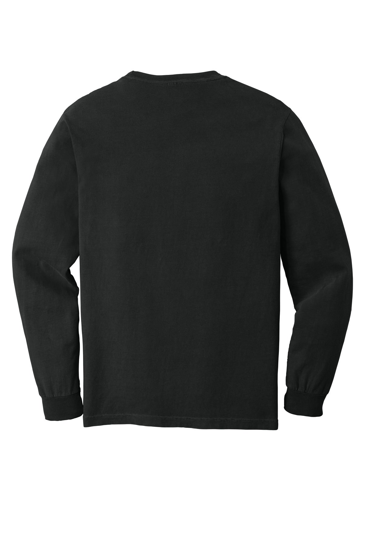 COMFORT COLORS  Heavyweight Ring Spun Long Sleeve Pocket Tee - Black