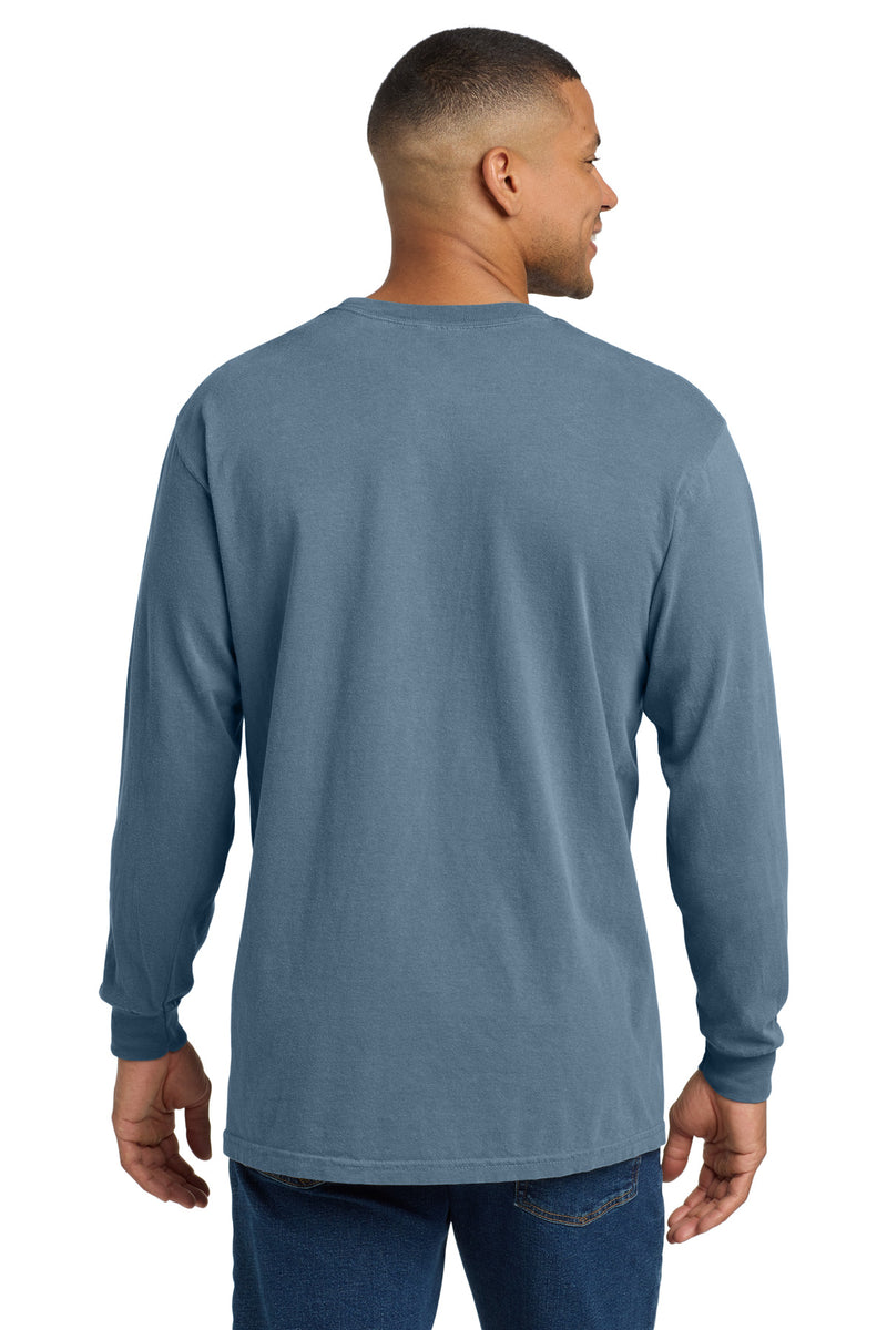 COMFORT COLORS  Heavyweight Ring Spun Long Sleeve Pocket Tee - Blue Jean