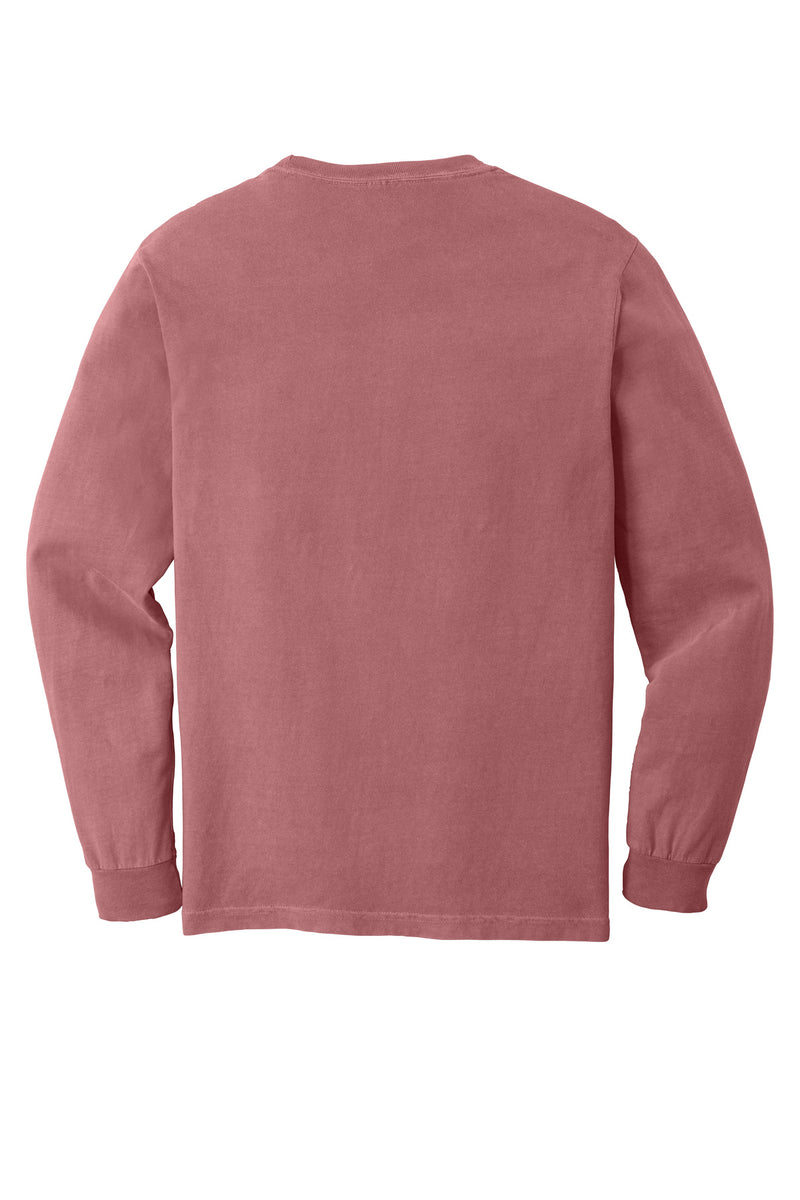 COMFORT COLORS  Heavyweight Ring Spun Long Sleeve Pocket Tee - Brick