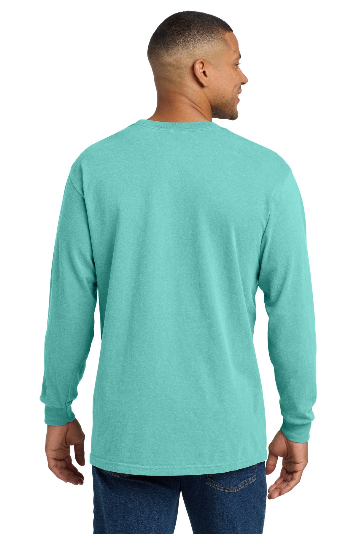 COMFORT COLORS  Heavyweight Ring Spun Long Sleeve Pocket Tee - Chalky Mint