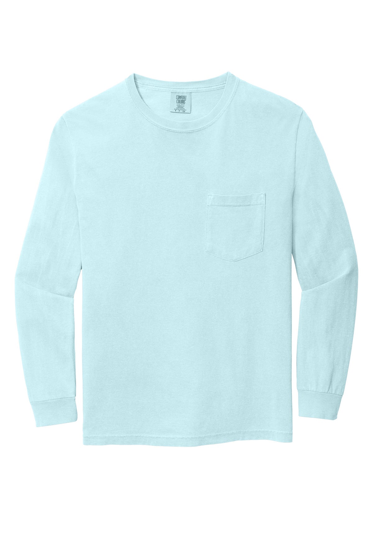 COMFORT COLORS  Heavyweight Ring Spun Long Sleeve Pocket Tee - Chambray